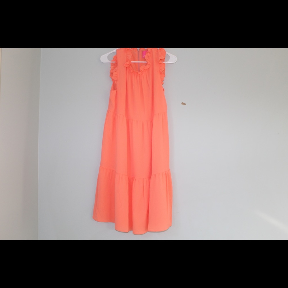 Lilly Pulitzer neon orange baby doll dress